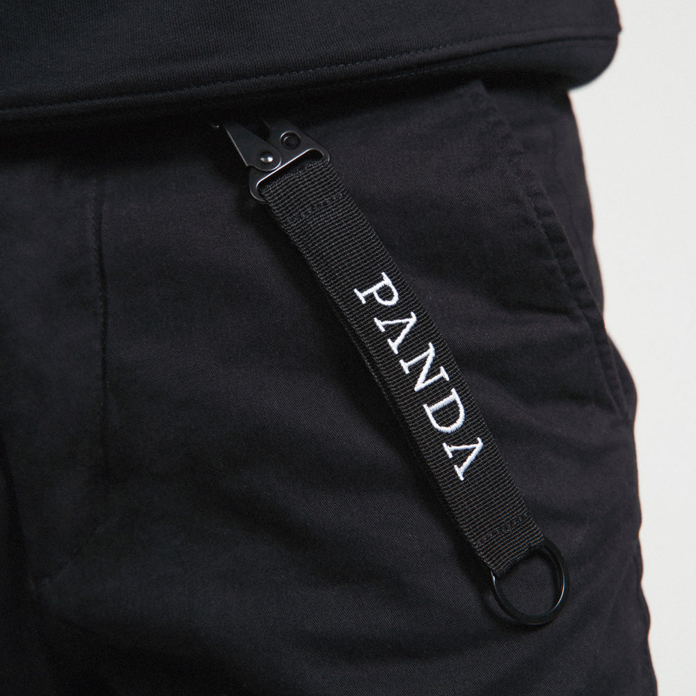 Panda Gin keyring, in fabric with embroidered logo