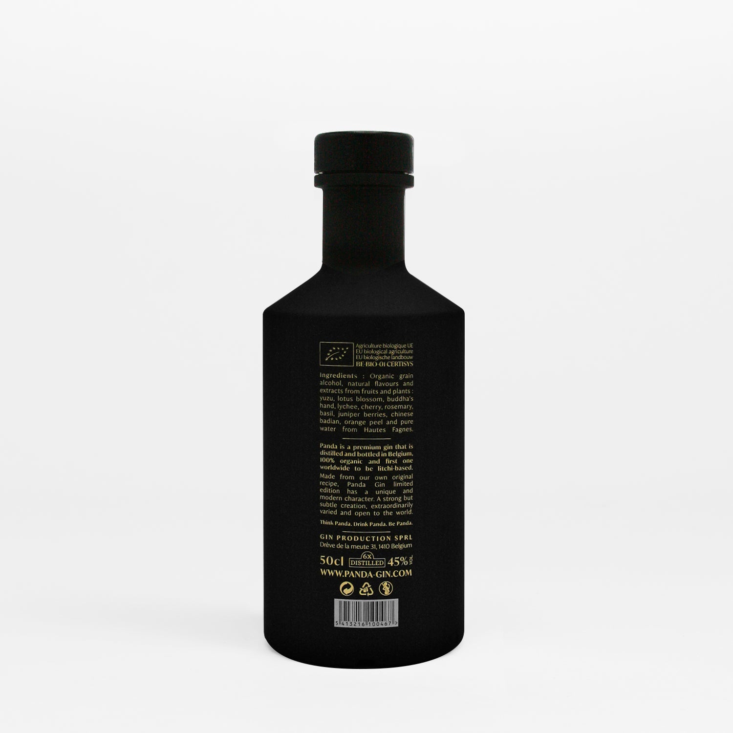 Limited Edition 2020 Panda Gin Black - Back Label