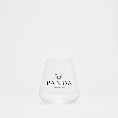 Classic Panda Gin Clear Glass on White Background