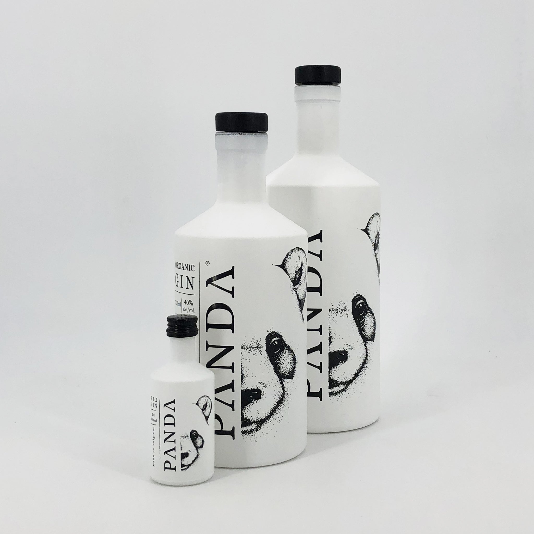 The Panda Gin Bottle Family - All Sizes